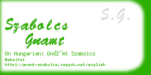 szabolcs gnamt business card